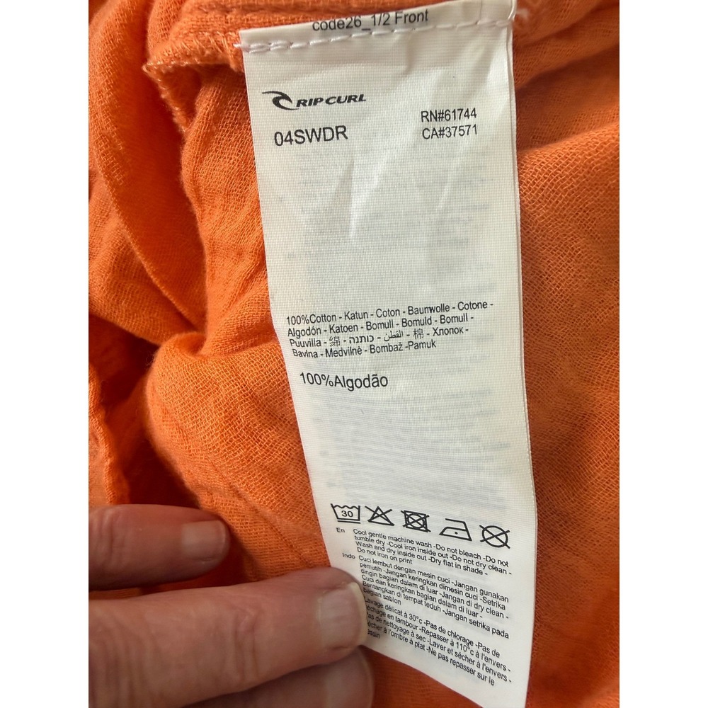 RIP CURL Premium Surf Strapless Maxi Dress - Orange Size XL Summer Beach Surf - Picture 8 of 10